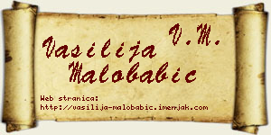 Vasilija Malobabić vizit kartica